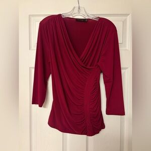 The Limited Red Draped Top